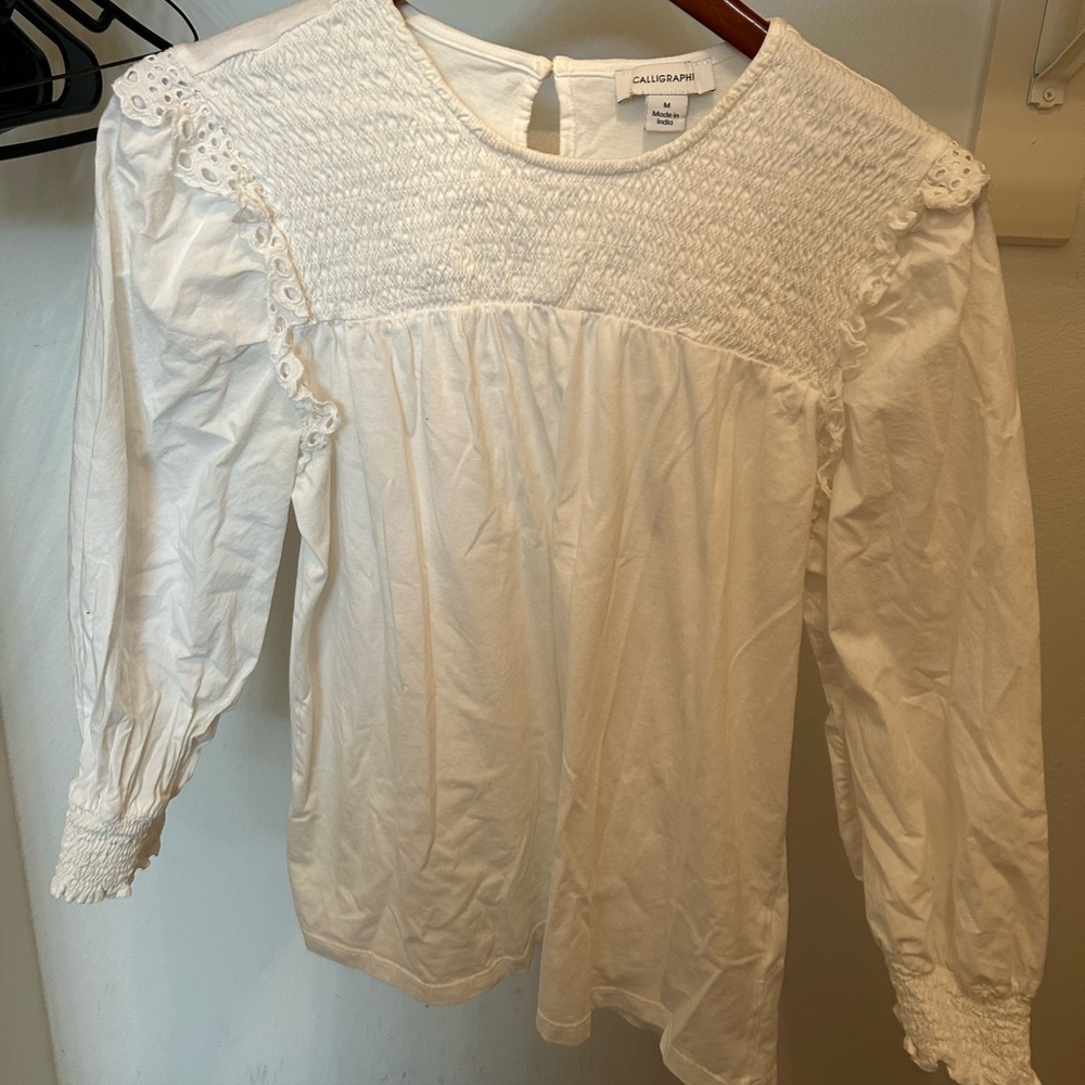 Coquette white blouse